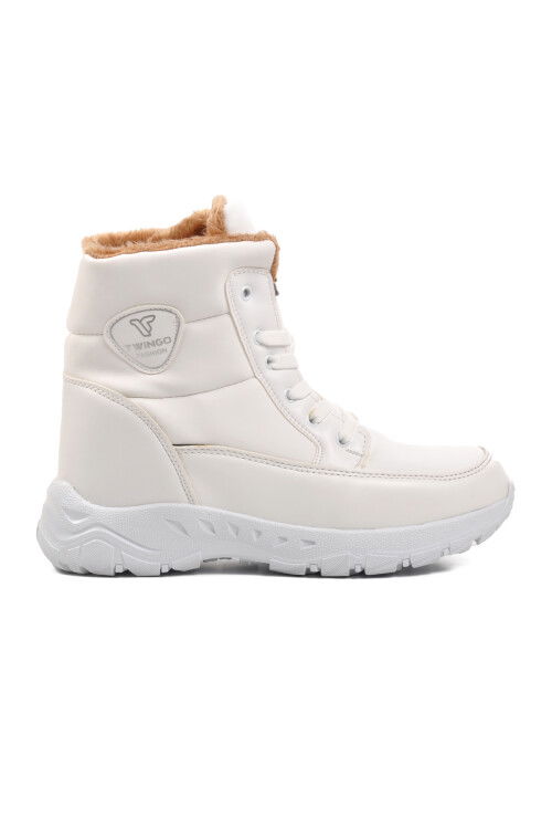 Beyaz  Kadın Kar Botu Parse Z