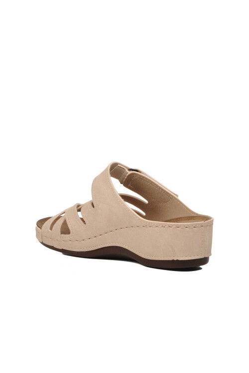 Beige Womens Slippers 09-977 Z