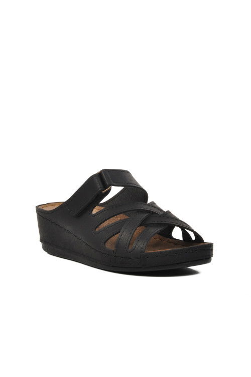 Black Womens Slippers 09-977 Z