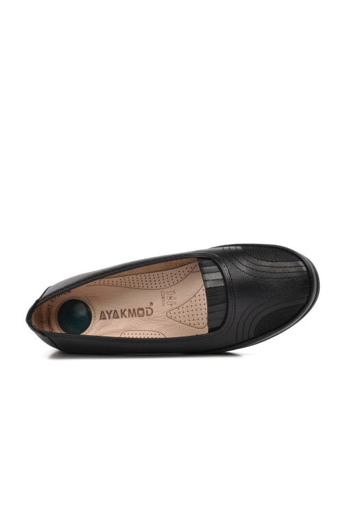 Black Wide Mold Gel Sole Anatomic Womens Casual Shoes 203 Z