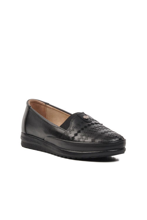 Black Wide Mold Gel Sole Anatomic Womens Casual Shoes 204 Z