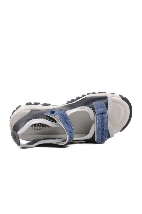 Lacivert Ortopedik Erkek Çocuk Sandalet 22Y05 F