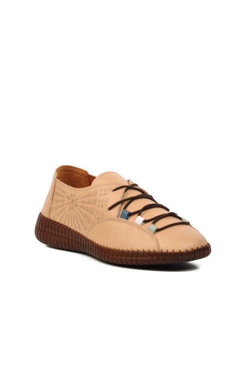 Bej Hakiki Deri Kadın Casual Ayakkabı 24370001Y Z