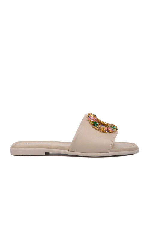 Beige Womens Slippers 246017 Z