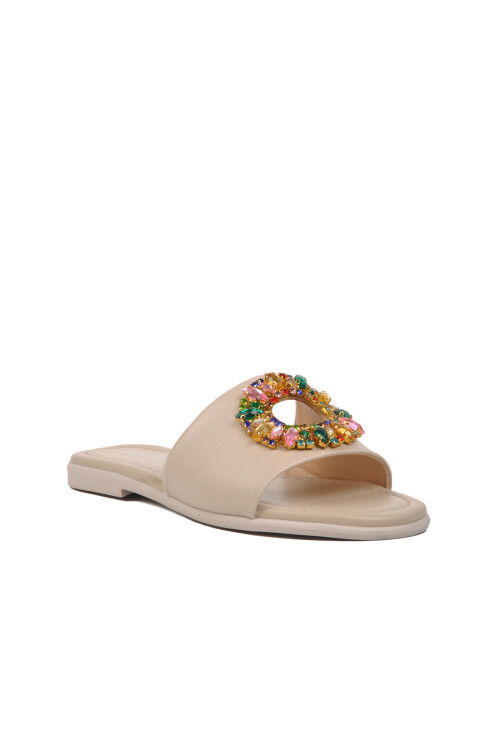 Beige Womens Slippers 246017 Z
