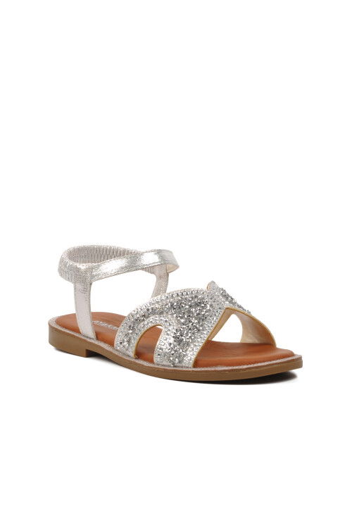 Silver Womens Flat Sandals 286069 Z