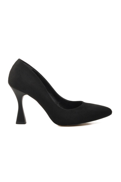 Black Suede Womens High Heel Shoes 289236 Z