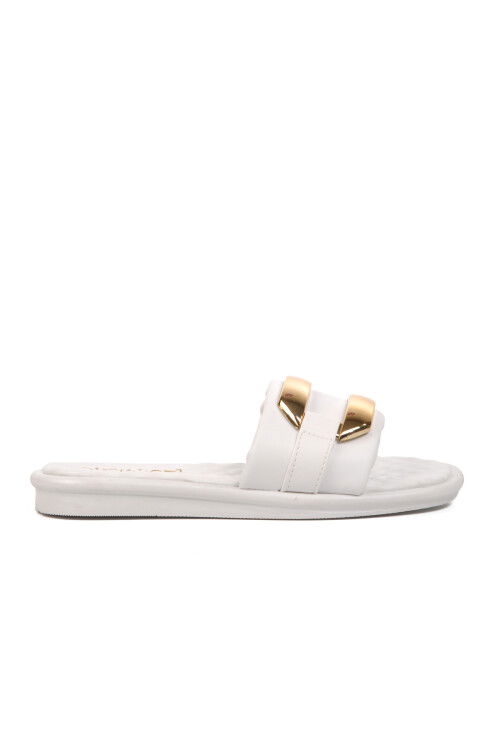White Womens Slippers 335171 Z