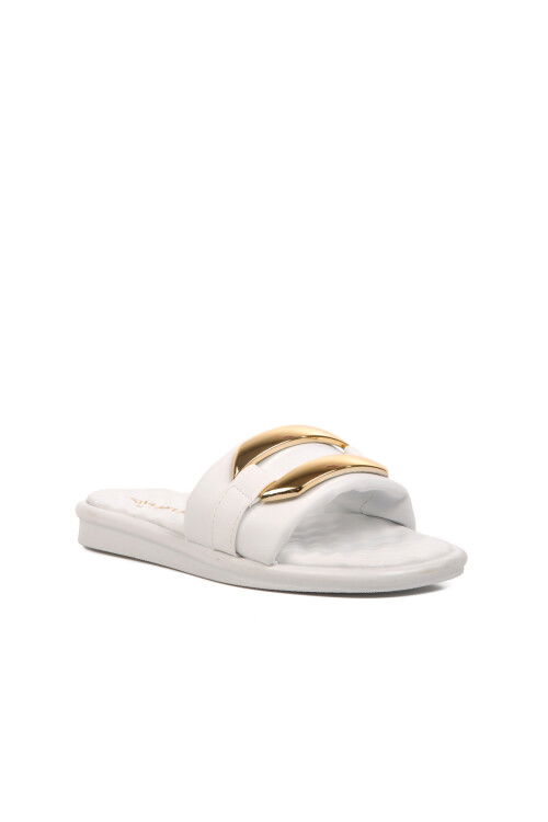 White Womens Slippers 335171 Z