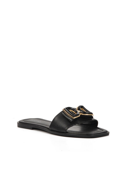 Black Womens Slippers 422224 Z