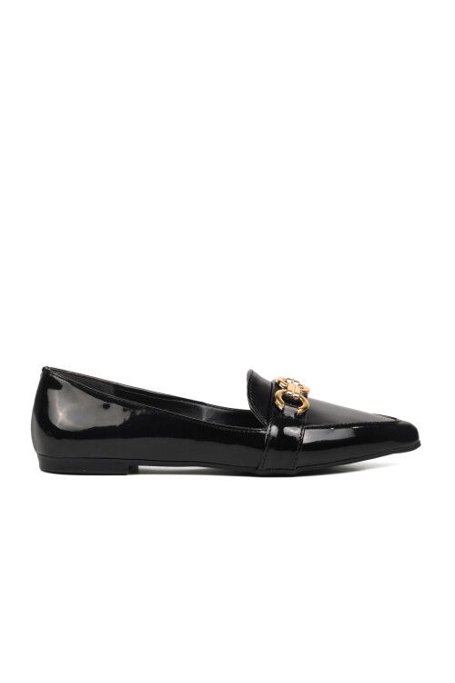 Black Slim Fit Womens Ballerinas 491064 Z