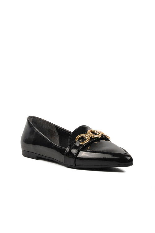 Black Slim Fit Womens Ballerinas 491064 Z