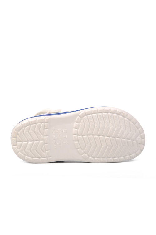 Ecru-Blue-White Womens Slippers 5001-TG