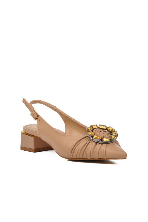 Beige Womens Evening High Heel Shoes 697013 Z