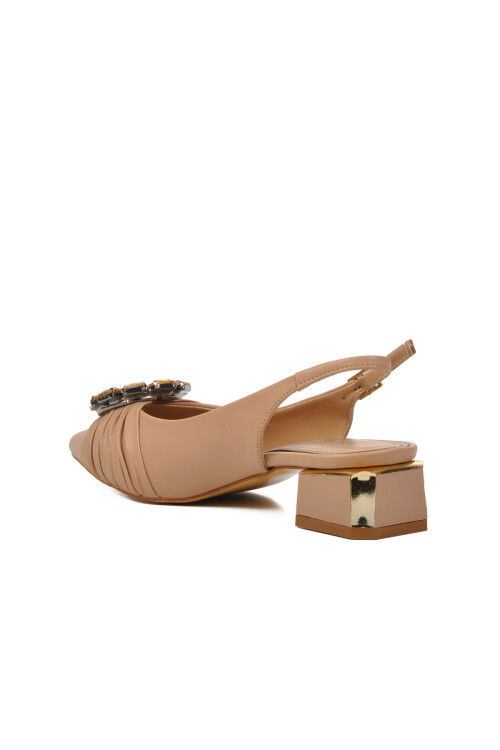 Beige Womens Evening High Heel Shoes 697013 Z