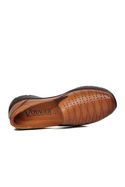 Tan Genuine Leather Anatomic Womens Casual Shoes 9488 Z