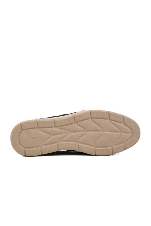 حذاء كاجوال رجالي من الجلد الطبيعي باللون الأسود من ماركة نوبوك D2301 M