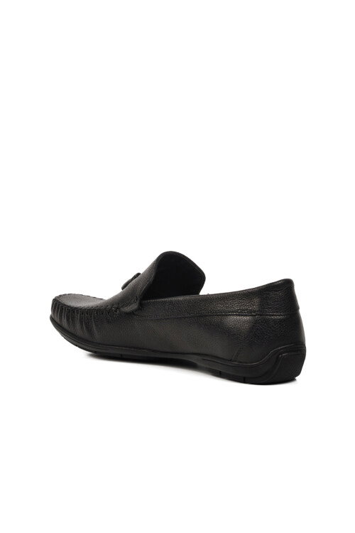 Siyah Hakiki Deri Erkek Loafer Ayakkabı D7218 M