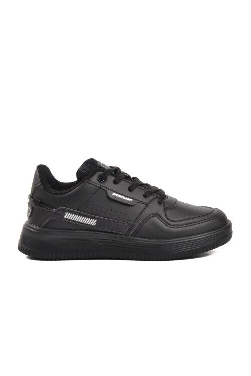 Black Faux Leather Womens Sneakers DNP-1793 G