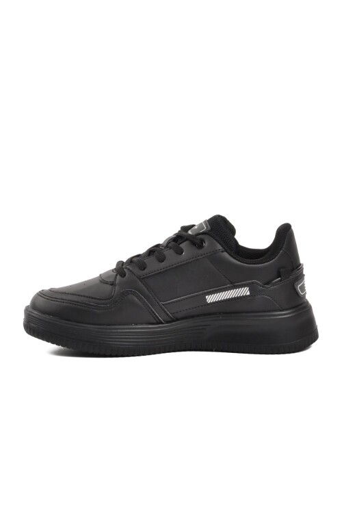 Black Faux Leather Womens Sneakers DNP-1793 G