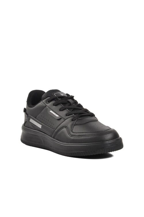Black Faux Leather Womens Sneakers DNP-1793 G