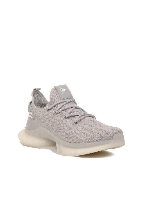 Gray Faux Leather Mens Sneakers DNP-2358 M