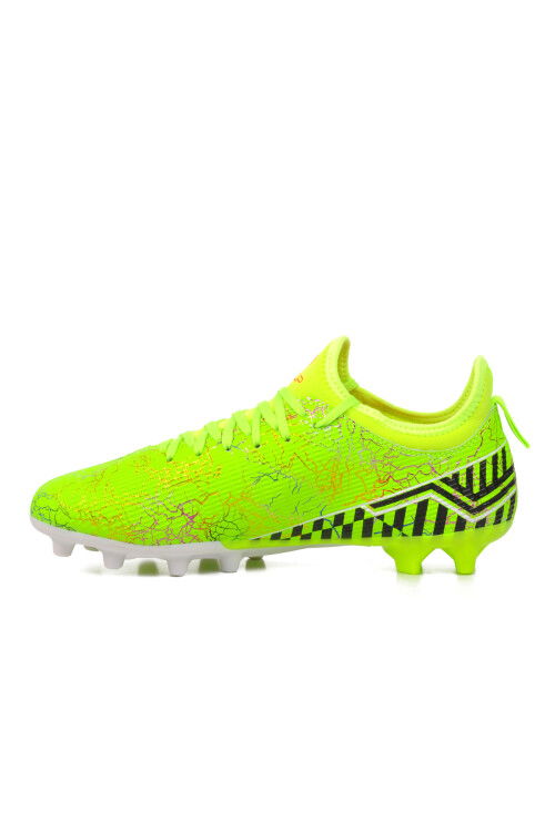 Neon Yellow Artificial Leather Mens Cleats MK-241-129 M