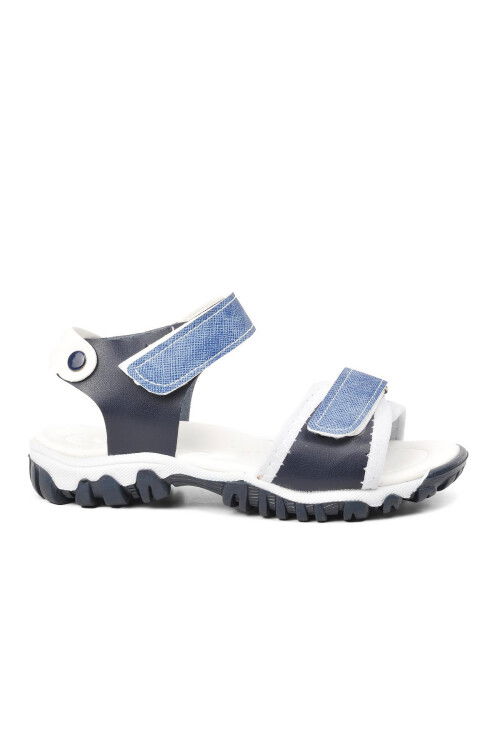 Navy Blue White Orthopedic Boys Sandals 22Y06 P