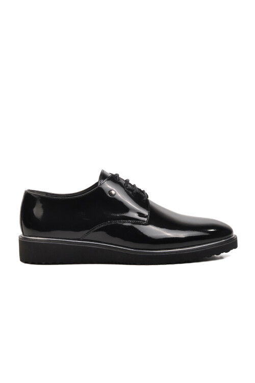 Black Patent Leather Mens Casual Shoes P220 M