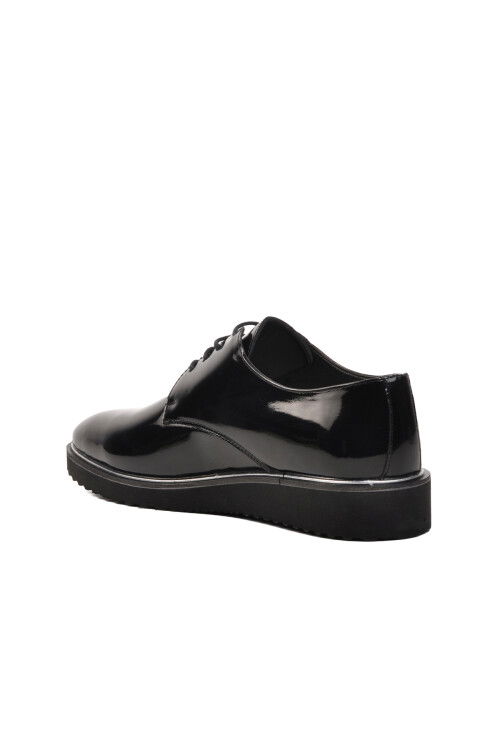 Black Patent Leather Mens Casual Shoes P220 M
