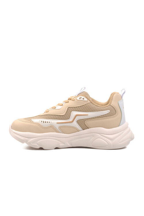 Beige-White Womens Sneakers 026 Z