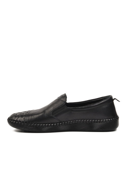 Black Genuine Leather Womens Casual Shoes Premium 04132 Z