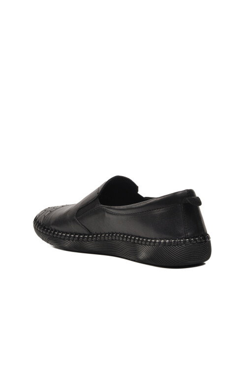 Black Genuine Leather Womens Casual Shoes Premium 04132 Z