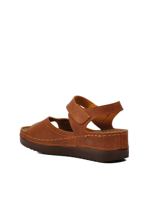 Tan Womens Flat Sandals 07-109RR Z