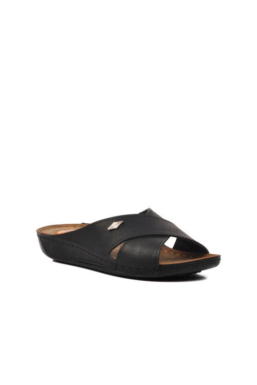 Black Anatomical Womens Slippers 08-086 Z