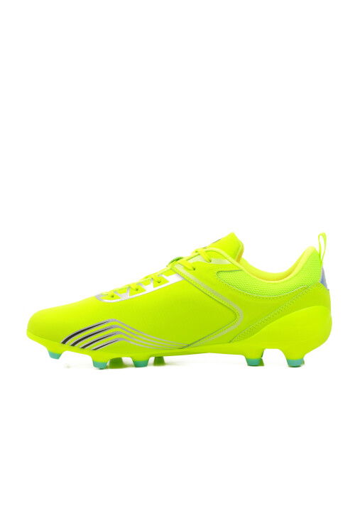  Neon Yellow Artificial Leather Mens Cleats MK-241-126 M