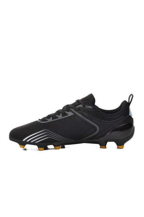 Black Artificial Leather Mens Cleats MK-241-126 M
