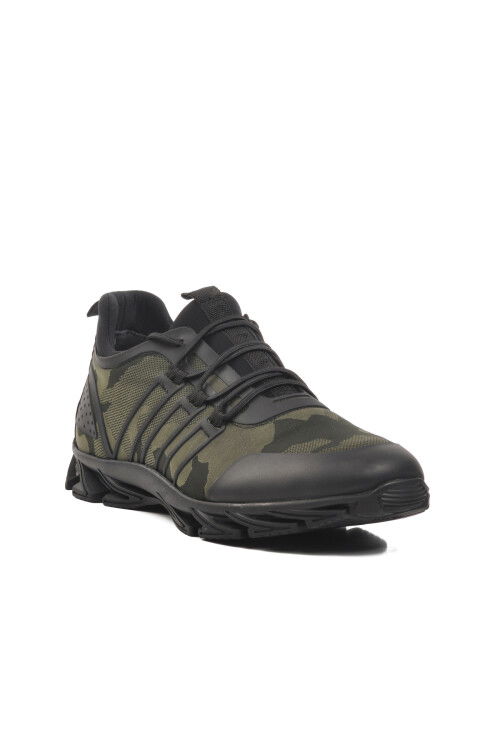 Black-Khaki Camouflage Mens Sneakers 152-01434 M