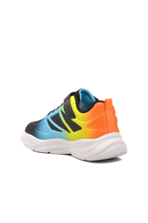 Black-Phosphor Orange Childrens Sports Shoes 1622 F