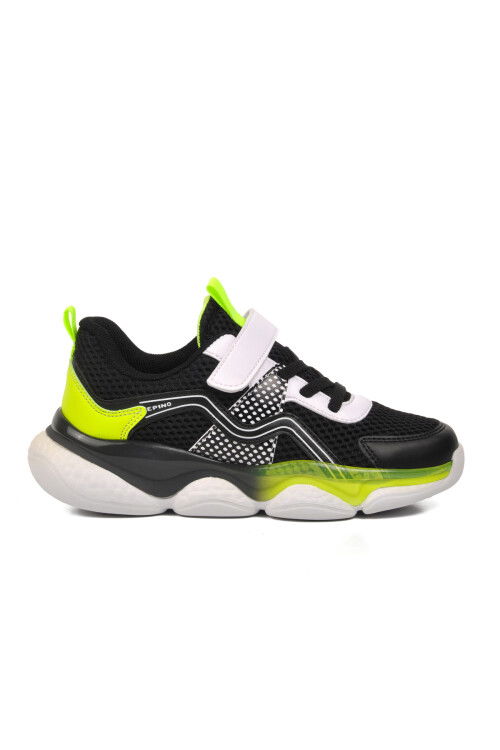 Black-F.Yellow-White Childrens Sneakers 1651 F