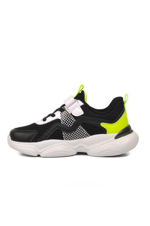 Black-F.Yellow-White Childrens Sneakers 1651 F