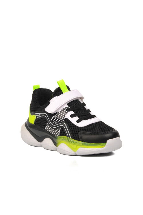 Black-F.Yellow-White Childrens Sneakers 1651 F