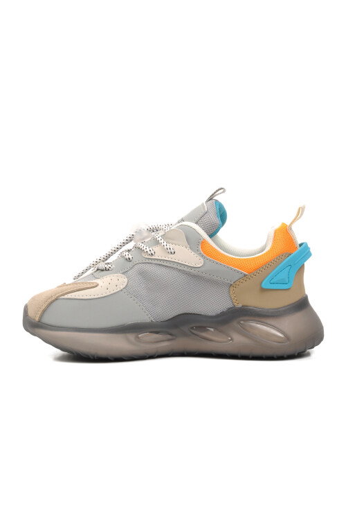 Gray-Orange Childrens Sneakers 1668 F
