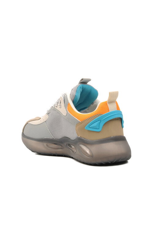 Gray-Orange Childrens Sneakers 1668 F