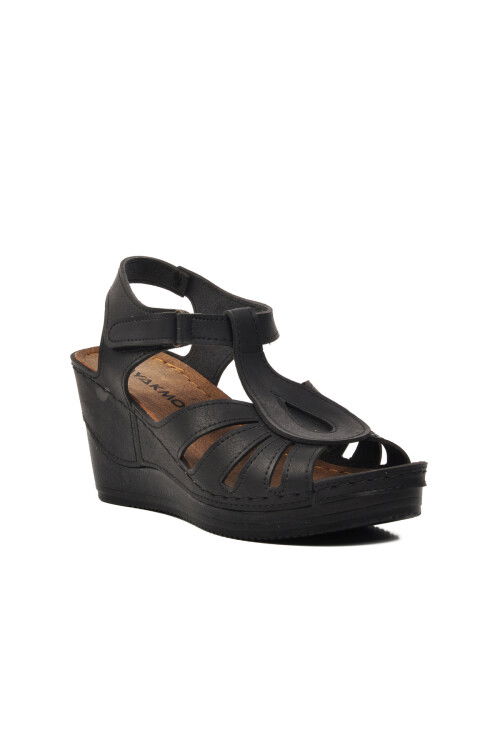 Black Womens Flat Sandals 19-200 Z