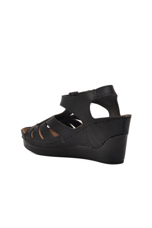 Black Womens Flat Sandals 19-200 Z