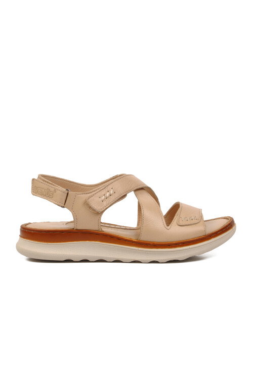 Bej  Kadın Düz Sandalet 23021716Y Z