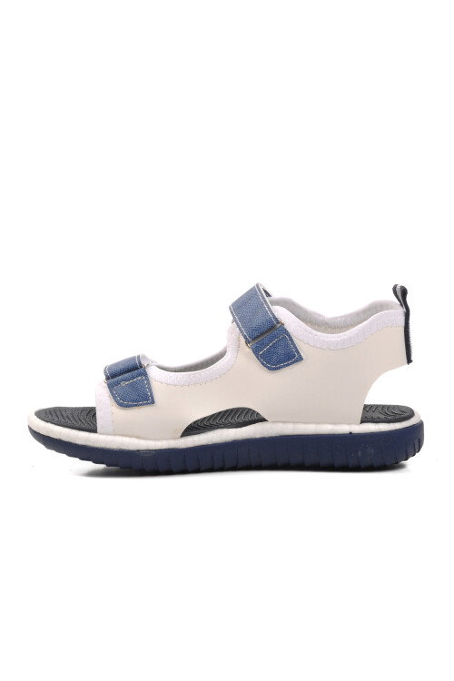 White Blue Orthopedic Boys Sandals 24-996 F