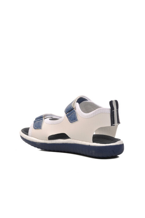 White Blue Orthopedic Boys Sandals 24-996 F