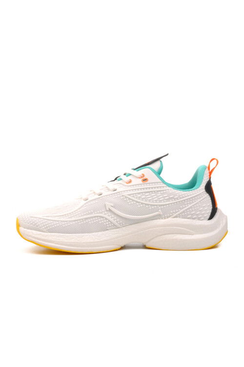 White Textile Mens Sports Shoes 24204 M
